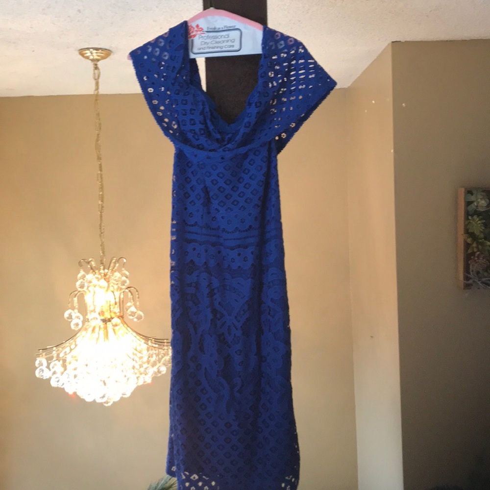 Sharagano Blue dress